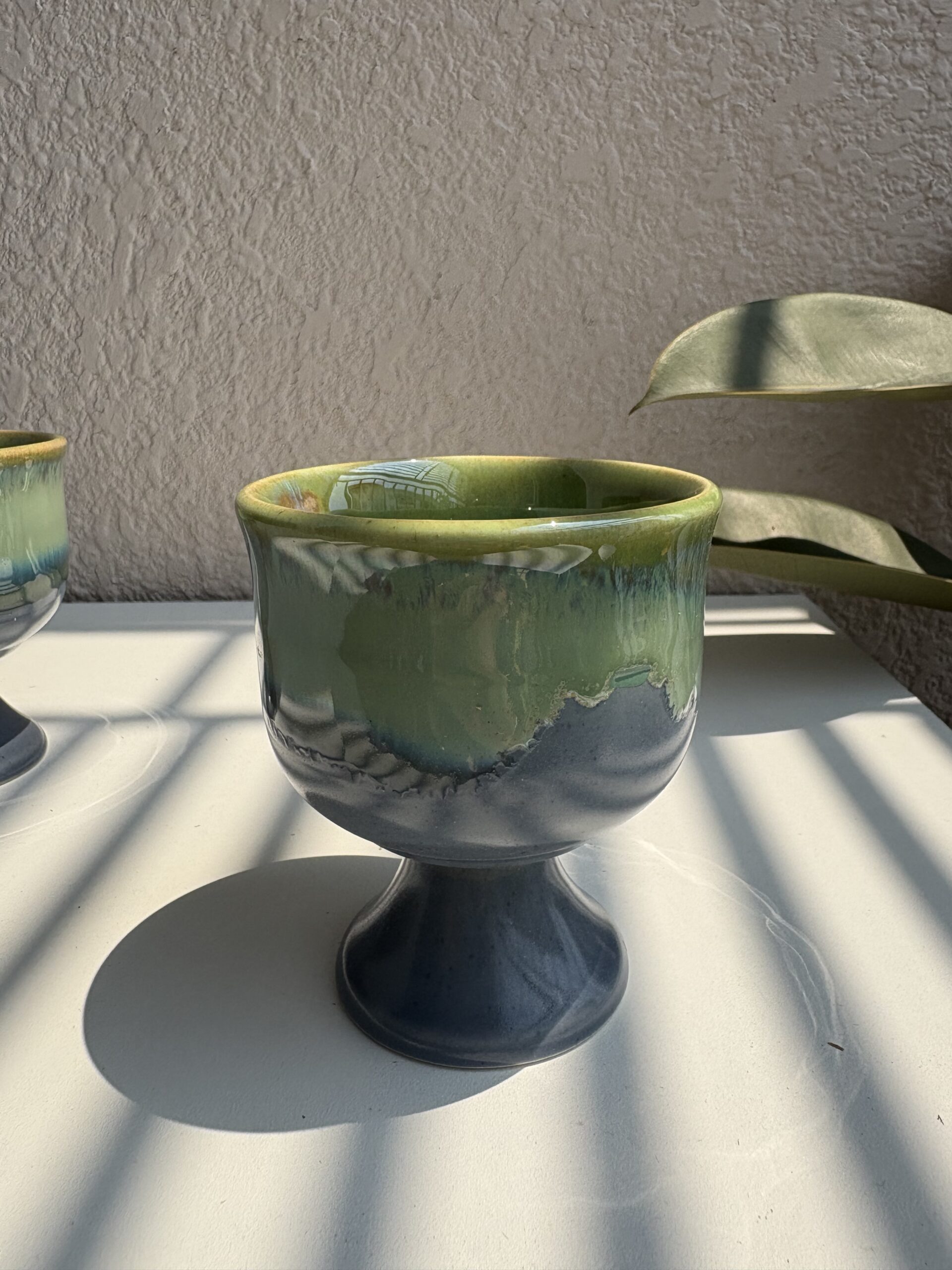 Ice Cream Goblet or Sage Green Grey Dessert Bowl (Set of 6)