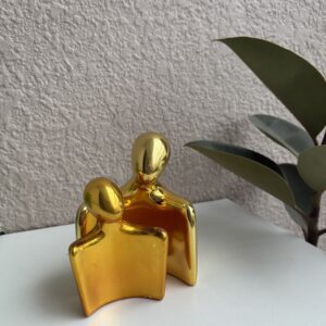 Soulmate Couple Gold Statue