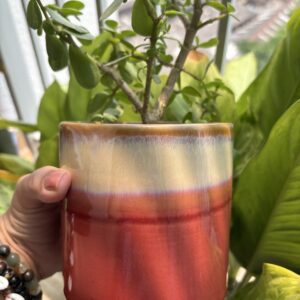 Cherry Sunset Glaze Planter