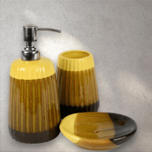 Brown Textured Dispenser Set