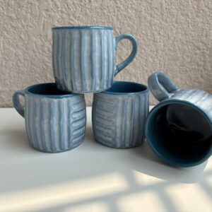Textured Tea Cups _Sky Blue