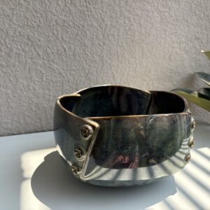 Forest Green Large Stitched Bowl