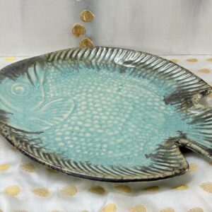 Turquoise Fish Ceramic Platter