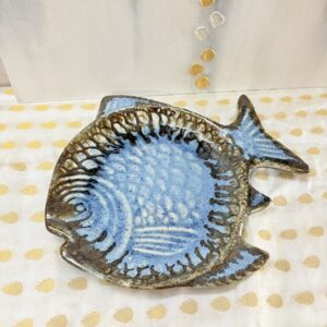 Denim Blue Fish Ceramic Platter